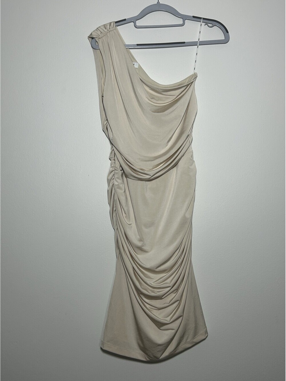DKNY asymmetric one-shoulder draped cocktail dress Size 4 NWT